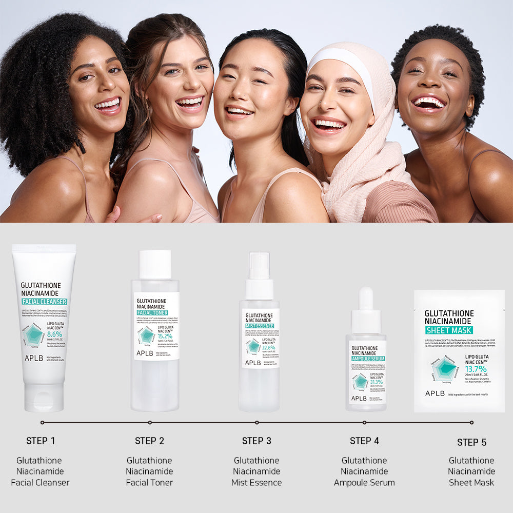 GLUTATHIONE NIACINAMIDE SHEET MASK SET (25ml*10pcs)