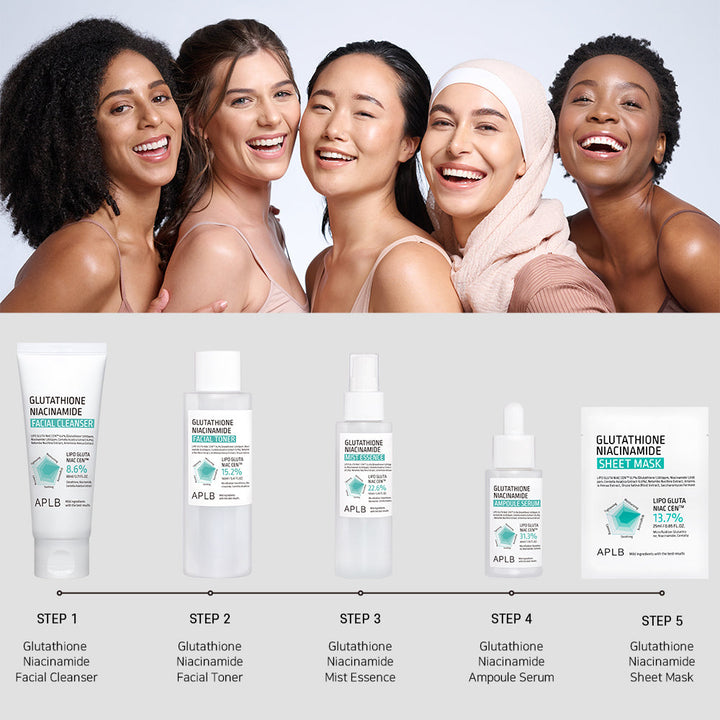 GLUTATHIONE NIACINAMIDE SHEET MASK SET (25ml*10pcs)