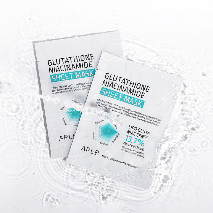 GLUTATHIONE NIACINAMIDE SHEET MASK SET (25ml*10pcs)