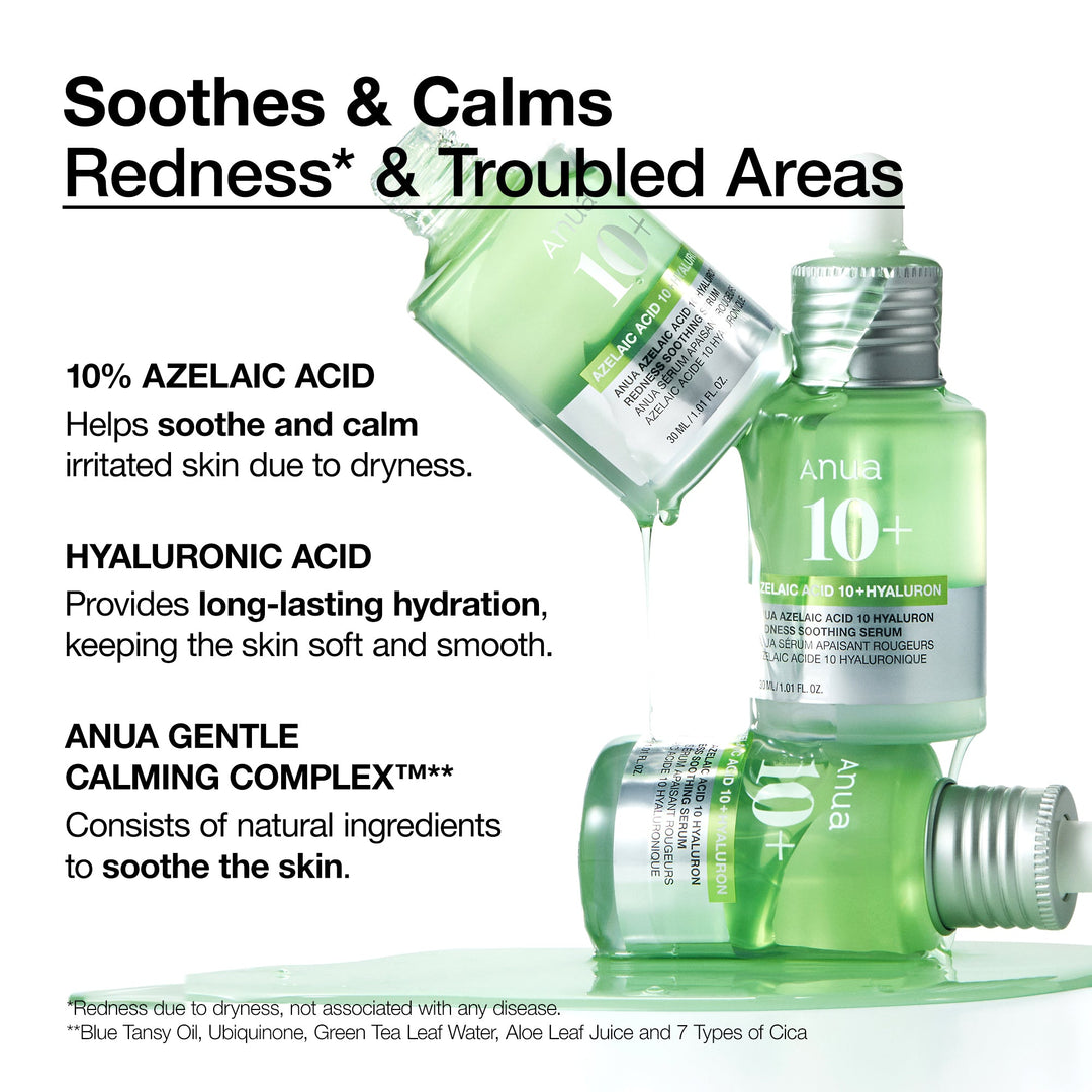 AZELAIC ACID 10 HYALURON REDNESS SOOTHING SERUM 30ml