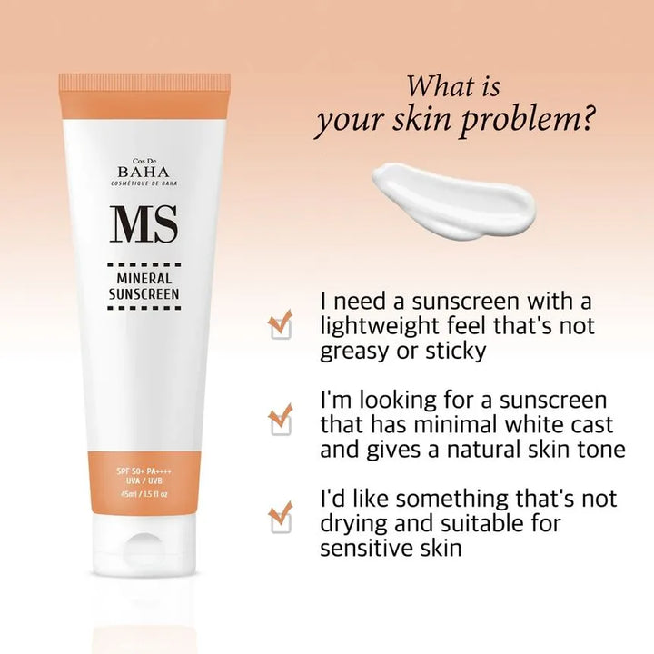 MS MINERAL SUNSCREEN 45ml
