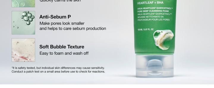 HEARTLEAF QUERCETINOL CLEANSING FOAM 150ml